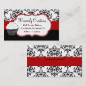 Elegant Damask Cupcake Visitekaartje (Voorkant / Achterkant)