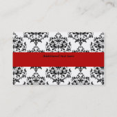 Elegant Damask Cupcake Visitekaartje (Achterkant)