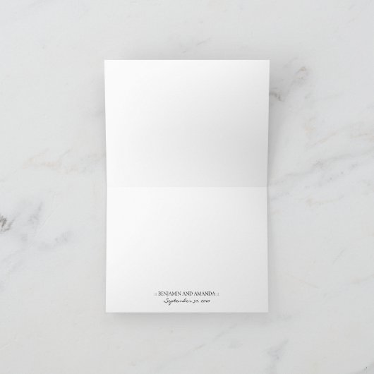 Elegant Damask Custom Thank You Card (zwart/wit) Bedankkaart (Binnen)