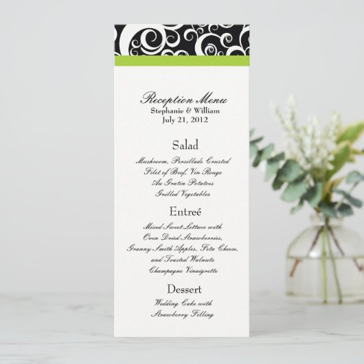 Elegant Damask deelt het Menu van de Ontvanging va (Staand voorkant)