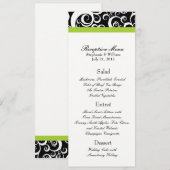 Elegant Damask deelt het Menu van de Ontvanging va (Voorkant / Achterkant)