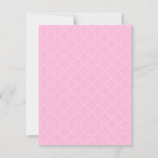 Elegant Damask Eiffel Tower Paris Birthday Party Kaart (Achterkant)