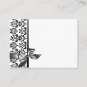 Elegant Damask en Bow Table Place Card Plaatskaartje (Achterkant)