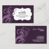 Elegant Damask en Flourishes Visitekaartje (Voorkant / Achterkant)