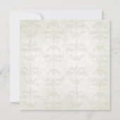 Elegant damask en Ruby Invitations Kaart (Achterkant)