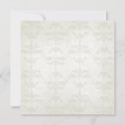 Elegant damask en Ruby Invitations Kaart (Achterkant)