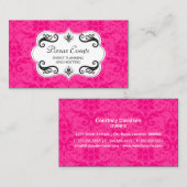 Elegant Damask en Swirls Visitekaartje (Voorkant / Achterkant)