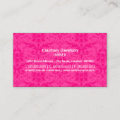 Elegant Damask en Swirls Visitekaartje (Achterkant)