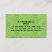 Elegant Damask en Swirls Visitekaartje (Achterkant)