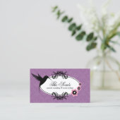 Elegant Damask Event Coordinator Visitekaartje (Staand voorkant)