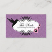 Elegant Damask Event Coordinator Visitekaartje (Voorkant)