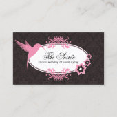 Elegant Damask Event Coordinator Visitekaartje (Voorkant)