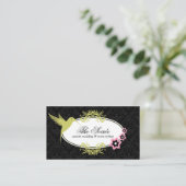 Elegant Damask Event Coordinator Visitekaartje (Staand voorkant)
