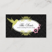 Elegant Damask Event Coordinator Visitekaartje (Voorkant)