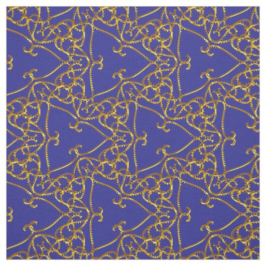 Elegant Damask Fabric Navy Blue Stof (Swatch)