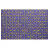 Elegant Damask Fabric Navy Blue Stof (Fat Quarter)