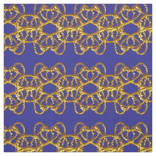 Elegant Damask Fabric Navy Blue Stof (Swatch)