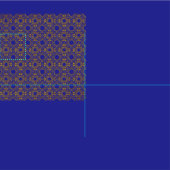 Elegant Damask Fabric Navy Blue Stof (Delen)