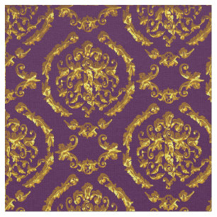 Elegant Damask Fabric Paars Stof