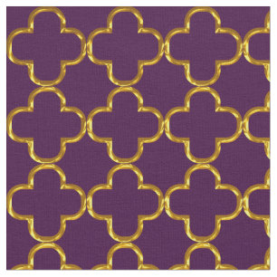 Elegant Damask Fabric Paars Stof