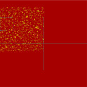 Elegant Damask Fabric Red Stof (Delen)