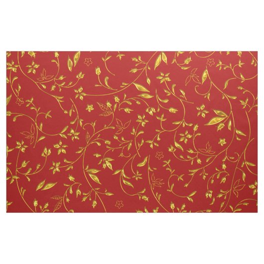 Elegant Damask Fabric Red Stof (Fat Quarter)