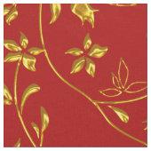 Elegant Damask Fabric Red Stof (Close Up)