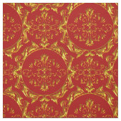 Elegant Damask Fabric Red Stof (Swatch)