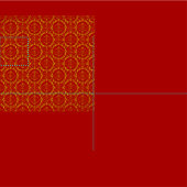 Elegant Damask Fabric Red Stof (Delen)