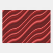 Elegant Damask Faux Velvet Red Black Gift Inpakpapier Vel (Voorkant 2)
