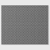 Elegant Damask: Floral Art Deco Cadeaupapier (Vlak)