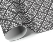 Elegant Damask: Floral Art Deco Cadeaupapier (Rol Hoek)