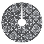 Elegant Damask: Floral Art Deco Kerstboom Rok (Voorkant)