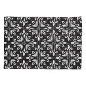 Elegant Damask: Floral Art Deco Kussensloop (Achterkant)