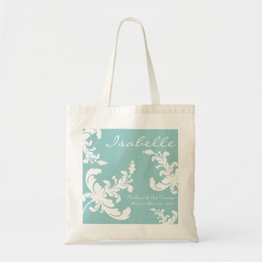 Elegant Damask Floral Bridal Party Canvas tas (Voorkant)