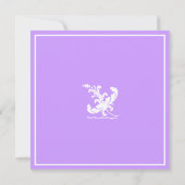 Elegant Damask Floral Bridal Shower Invitation Kaart (Achterkant)