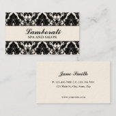 Elegant Damask Floral Pattern Cream Modern Stijlvo Visitekaartje (Voorkant / Achterkant)