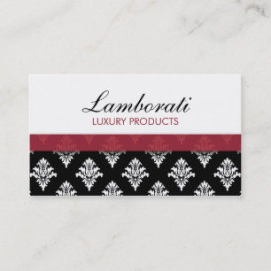 Elegant Damask Floral Pattern Modern Stijlvol Visitekaartje