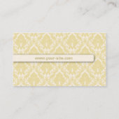 Elegant Damask Floral Retro Professional stijlvol Visitekaartje (Achterkant)
