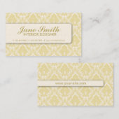 Elegant Damask Floral Retro Professional stijlvol Visitekaartje (Voorkant / Achterkant)