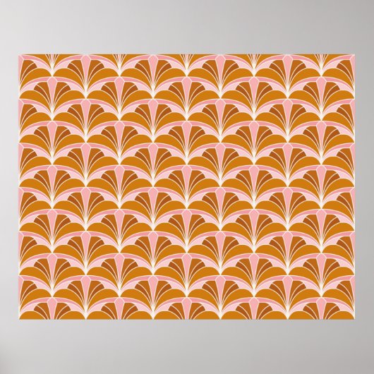 Elegant Damask Floral  Seamless Pattern. De Poster (Voorkant)