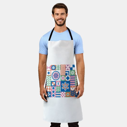 Elegant Damask Floral  Seamless Pattern. De Schort (Gedragen)