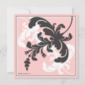 Elegant Damask Floral Sweet Sixteen Uitnodiging (Achterkant)