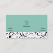 Elegant damask, florale wijnstokken visitekaartje (Achterkant)