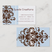 Elegant Damask - Gepersonaliseerd Visitekaartje (Voorkant / Achterkant)
