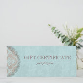 Elegant Damask Gift Certificate  Style (Staand voorkant)