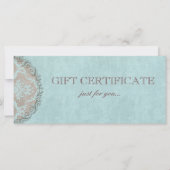 Elegant Damask Gift Certificate  Style (Voorkant)