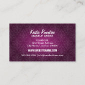 Elegant Damask Glass Jewel en Sparkles Visitekaartje (Achterkant)