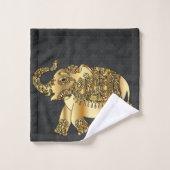 Elegant Damask Gold Paisley Elephant Bad Handdoek (Wasdoekje)