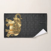 Elegant Damask Gold Paisley Elephant Bad Handdoek (Handdoek)